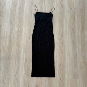Zara Tight Black Dress, Long, Size Medium